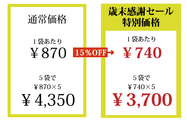 頭なし5袋セット